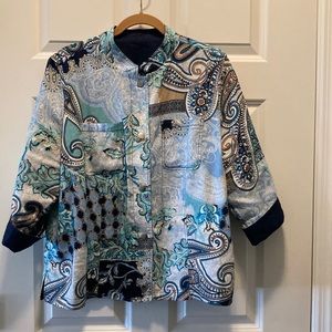Chico’s reversible linen jacket